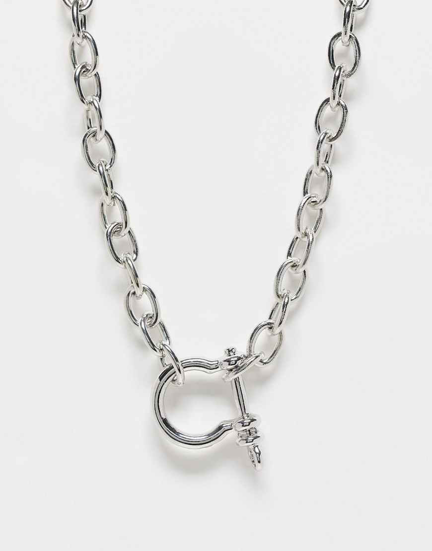 Faded Future industrial charm necklace in silver