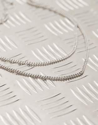 Faded Future Layered Multirow Curb Chain Necklaces