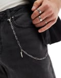 [FADED FUTURE] Faded Future long paper clip jeans chain in silver No Size SILVER