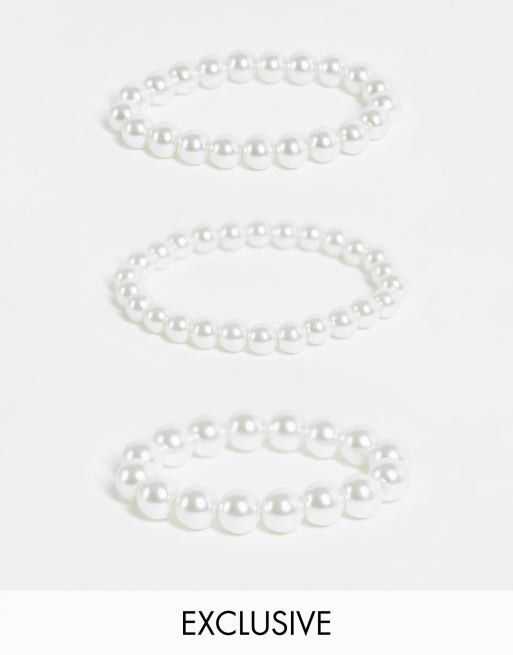 Faded Future - Lot de 3 bracelets style festival avec perles fantaisie