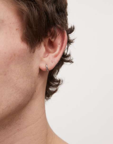 Faded Future mini huggie hoop earrings in silver - view 1