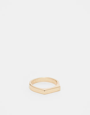 Faded Future minimal ring in gold φωτογραφία