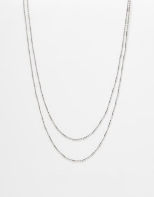 Faded Future multipack chain necklace in silver - ASOS Price Checker