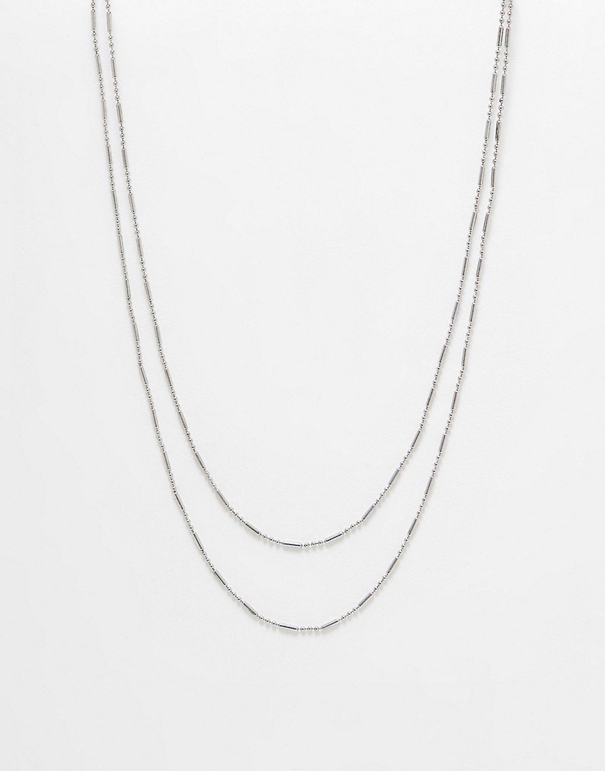 Faded Future multipack chain necklace in silver