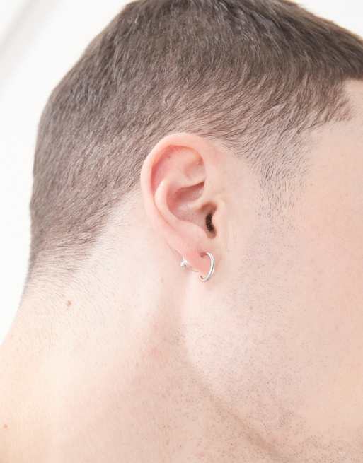 Faded Future - Orecchini a bottone circolari color argento