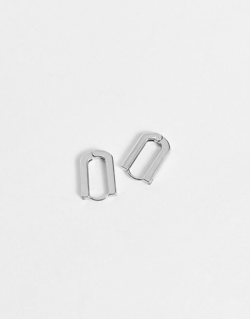 Faded Future - Ovale mini oorringen in zilver