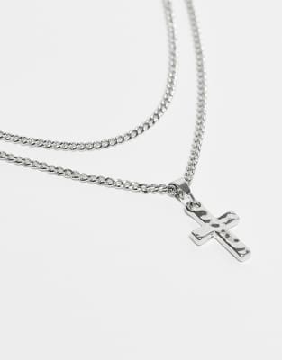 Faded Future Pack Of 2 Chain Necklaces With Cross Pendants
