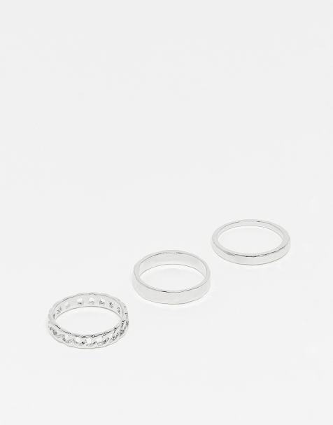 Faded Future pack of 3 rings in silver - view 1