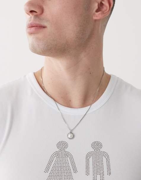 Faded Future pearl pendant necklace in silver - view 1