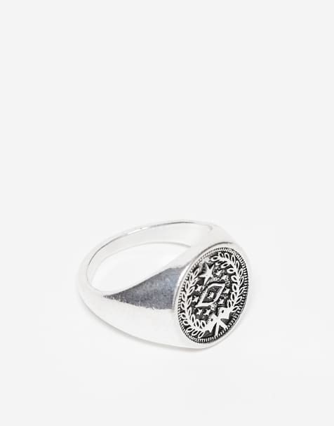 Faded Future – Siegelring in Silber mit Kompassmotiv - view 1