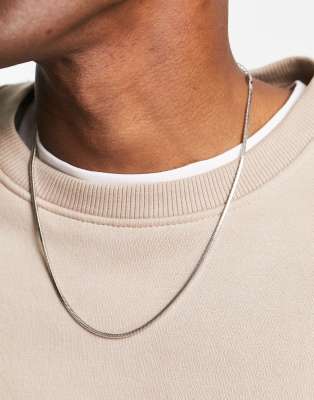 Faded Future silver neck chain  - ASOS Price Checker