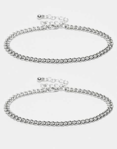 Faded Future – Silverfärgade kedjearmband, 2-pack - view 1