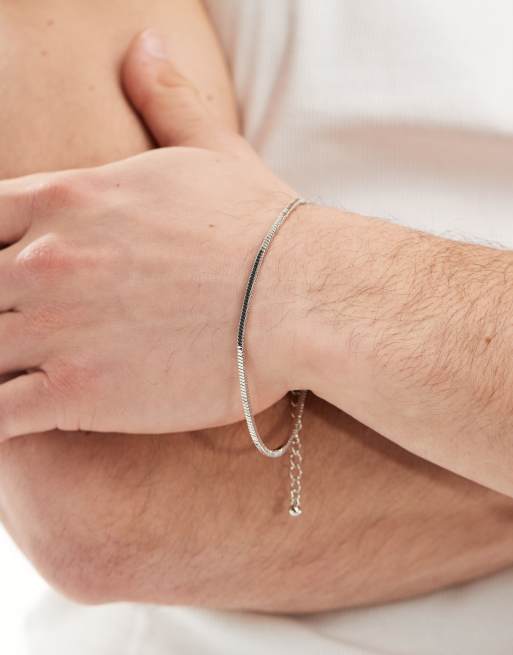 Faded Future – Silverfärgat armband med ormkedja