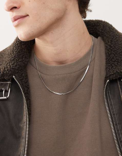 Faded Future – Silverfärgat halsband med fiskbenskedja - view 1