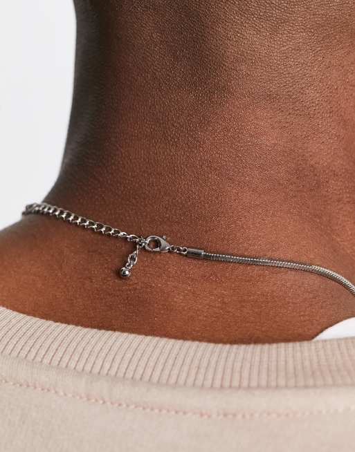 Faded Future silver neck chain 