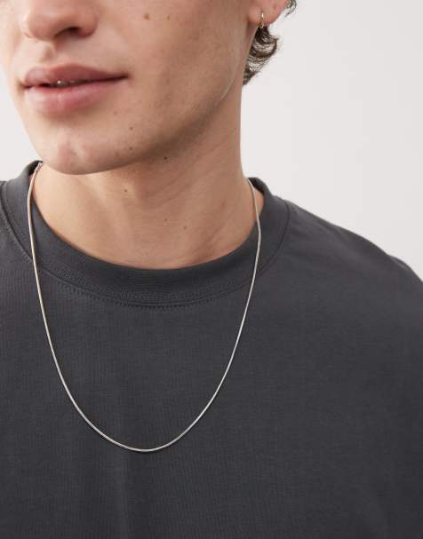 Faded Future snake chain necklace in silver - view 1