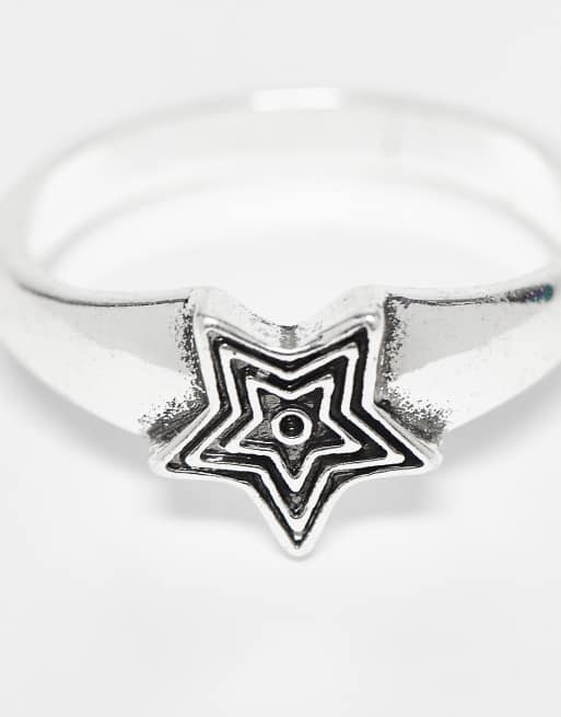 Faded Future star ring in silver | ASOS
