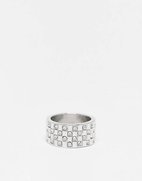 Heren Sieraden voor voor Ringen voor ASOS Pinkring Van Sterling Met Spiraalontwerp in het Metallic voor heren 