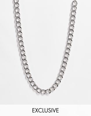 FADED FUTURE Faded Future thick neck chain in silver