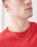 [FADED FUTURE] Faded Future thin herringbone chain necklace in gold No Size GOLD