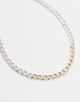 Faded Future two tone antique chain necklace in silver - ASOS Price Checker