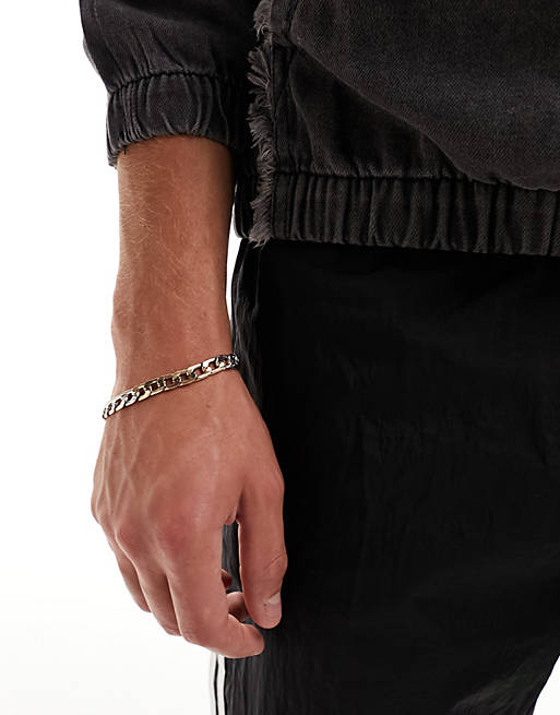 Faded Future two tone antique T bar bracelet in silver | ASOS