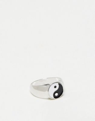 Faded Future yin yang ring in silver - ASOS Price Checker