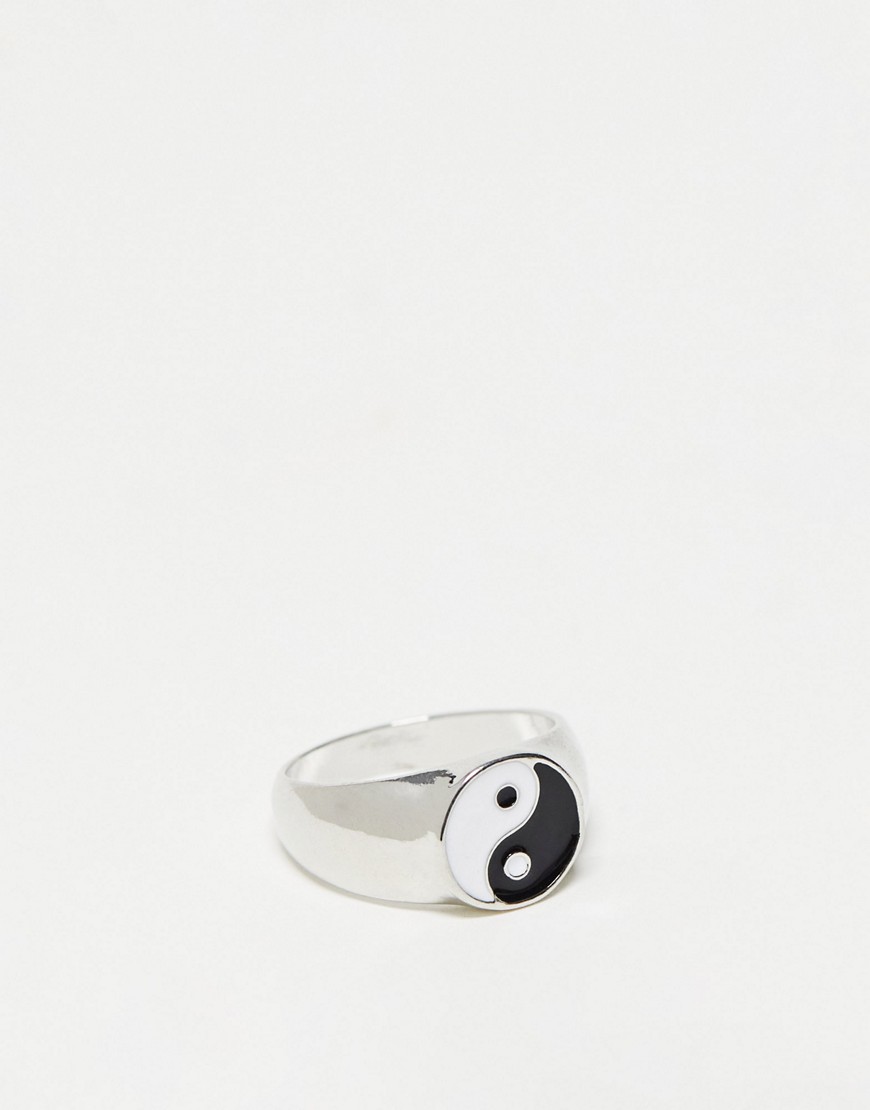 Faded Future yin yang ring in silver