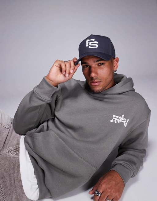 Faded Store - Cappellino stile trucker grigio scuro con logo