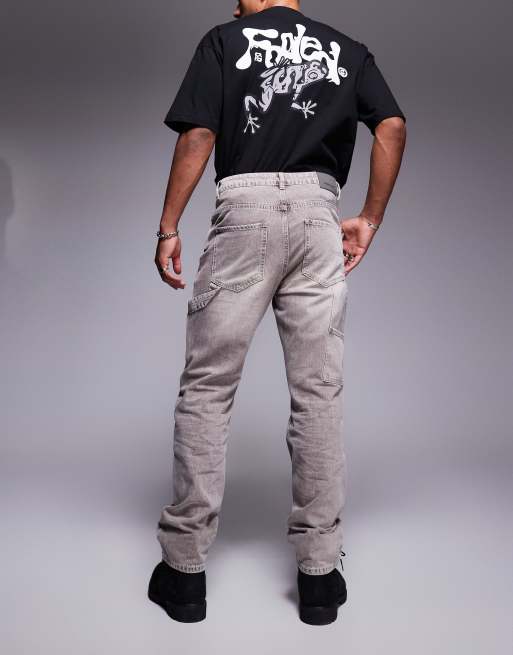 Faded Store carpenter jeans in stone wash, 2 of 5