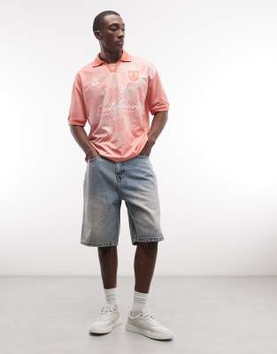 Faded Store Denim Jorts In Blue