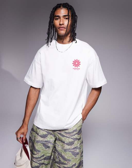 Faded Store – Gräddvit t-shirt med tryck baktill, 2 av 4