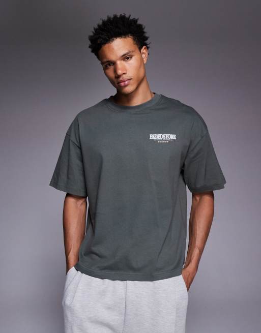 Faded Store – Grön t-shirt med "Mount Cervin"-tryck baktill, 3 av 5