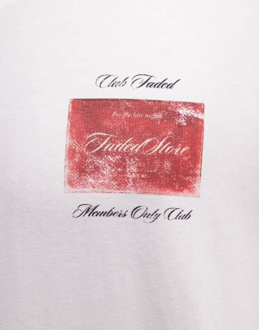 も*ん様 FIFTH STORE ThrowAway Faded Icon Ca Faded Store logo t-shirt with matchbox back and chest prints in