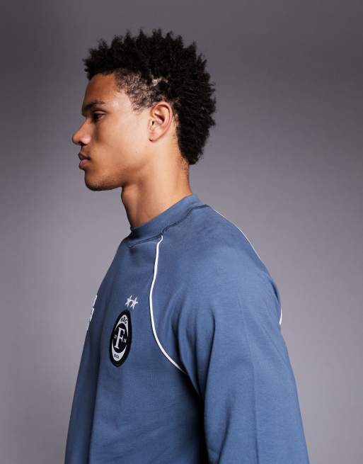 Faded Store long sleeve soccer jersey in blue, 4 of 5
