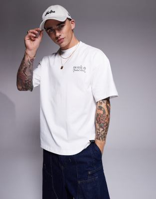 Faded Store Luggage Graphic Back Print T-shirt