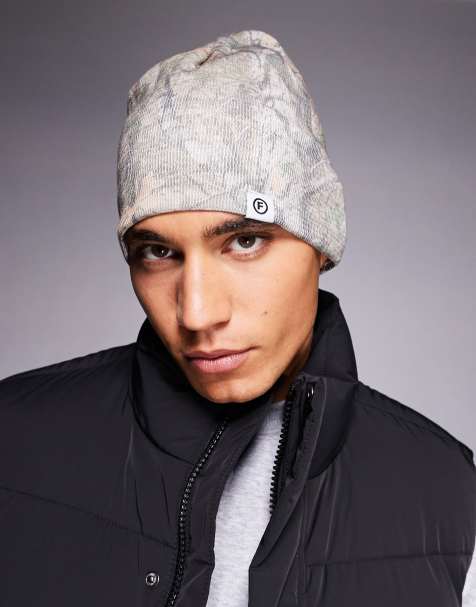 Faded Store skull beanie in camo print - view 1