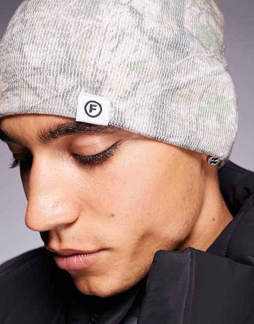 Faded Store skull beanie in camo print, 2 of 3