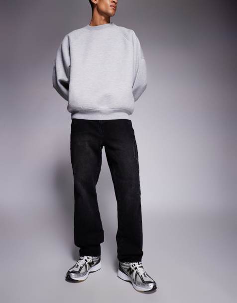 Faded Store - Sorte jeans med gotisk broderi - view 1