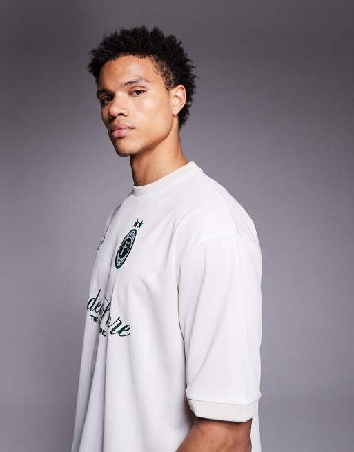 Faded Store – Striker – Fußball-T-Shirt in Weiß, 4 von 5