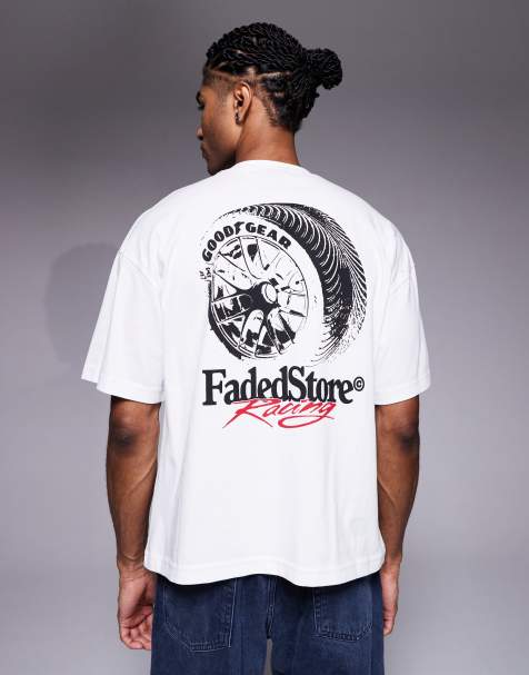 Faded Store – T-Shirt in Weiß mit schwarzem „Good Gear“-Print - view 1