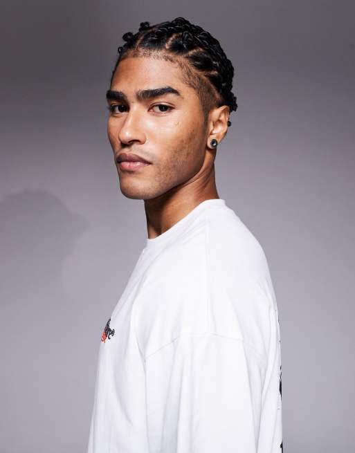 Faded Store - T-shirt met zwarte 'good gear'-print op de rug in wit, 4 van 5
