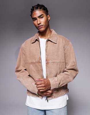 Faded Store - Veste en jean - Marron délavé-Brown