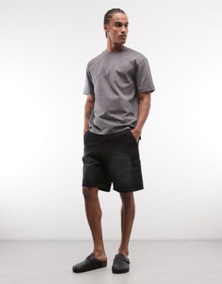 Faded Store Workshop Cargo Shorts In Black