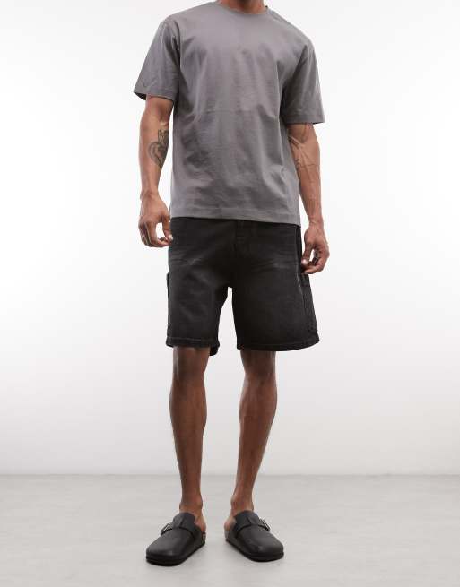 Faded Store workshop cargo shorts in washed black, 2 of 5