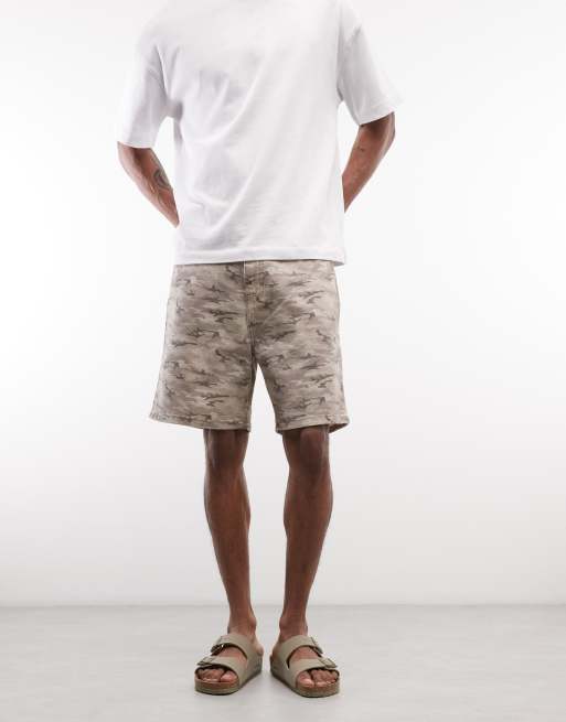 Faded Store workshop shorts in brown camo print, 2 of 5