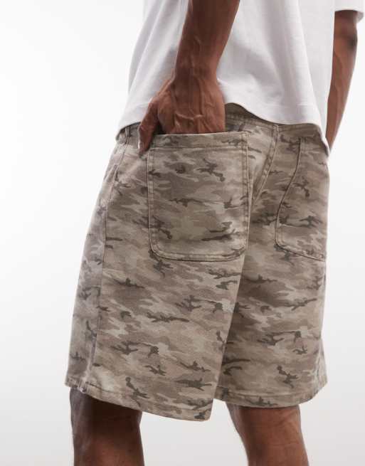 Faded Store workshop shorts in brown camo print, 3 of 5