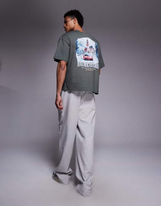 Faded Store – Zielony T-shirt z nadrukiem Mount Cervin na plecach, 2 z 5