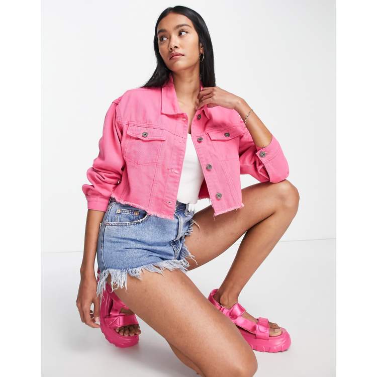 Bubblegum pink cheap denim jacket