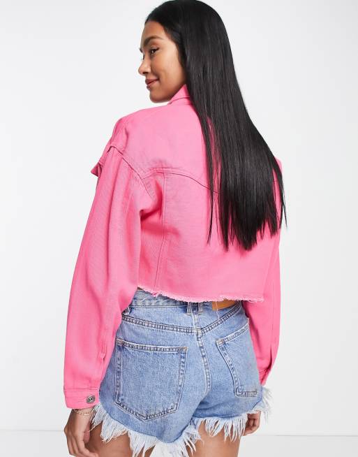 Short pink 2025 denim jacket